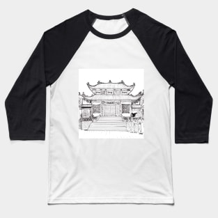 Pagoda Di Linh Vietnam Pen and Ink Illustration Baseball T-Shirt